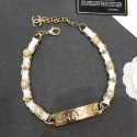 Chanel Chain Leather Tag Choker Necklace White 2019 Collection CE02192