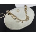 Chanel Chevron Evening Bag with Pearl Chain AS0204 White 2019 CE02212
