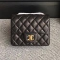 Chanel Classic Flap Mini Bag A1115 in Lambskin Leather Black with Golden Hardware CE03179