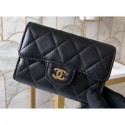Chanel Classic Small Card Holder AP0214 Lambskin Black/Gold CE01712