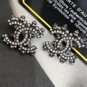 Chanel Crystal CC Stud Earrings Black 04 2019 Collection CE04370