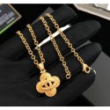 Chanel Cutout CC Bloom Pendant Necklace Gold 2019 Collection CE02759