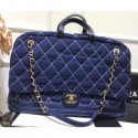Chanel Denim Flap Bowling Luggage Bag 2019 CE01967