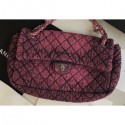 Chanel Denim Large Classic Flap Bag Fuchsia 2020 CE02471