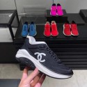 CHANEL FABRIC SNEAKERS G34763 BLACK 2019 CE02757