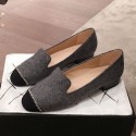 Chanel Felt Chain Flat Loafers G35164 Gray 2020 Collection CE00720