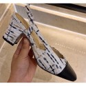 Chanel Heel 6.5cm Slingbacks G31318 Tweed 11 2020 CE03959