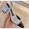 Chanel Heel 6.5cm Slingbacks G31318 Tweed 12 2020 CE03330