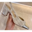 Chanel Heel 6.5cm Slingbacks G31318 Tweed 15 2020 CE01255