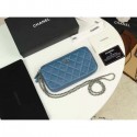 Chanel Iridescent Pearl Caviar Classic Clutch with Chain Bag A82527 Blue 2019 CE04266