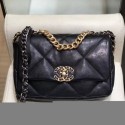 Chanel Lambskin 19 Small Flap Bag AS1160 Black 2019 Collection CE01105