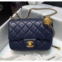Chanel Lambskin & Gold-Tone Metal Flap Bag AS1786 Navy Blue 2020 Collection CE00546