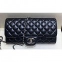 Chanel Lambskin Classic Flap Clutch Bag with Chain Black 2019 CE04043