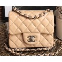 Chanel Lambskin Mini Classic Flap Bag A1115 Beige CE01075