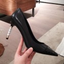 Chanel Lambskin Pearl Heel Pumps G35534 Black 2020 Collection CE03226