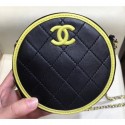 Chanel Lambskin Round Clutch With Chain Bag AP0060 Black 2019 CE01814