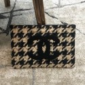 Chanel Large Houndstooth Tweed CC Clutch AP0803 Beige/Black 2019 Collection CE02820