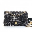 Chanel Lurex Tweed Medium Flap Bag Black/White 2019 Collection CE01803