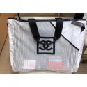 Chanel Mesh and PVC Shopping Tote Small Bag White 2019 CE01370