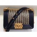 Chanel Metallic Boy Small Flap Bag Black/Gold 2019 CE02720
