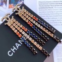 Chanel Multicolor Crystal Tassel Earrings Gold/Yellow/Blue 2019 Collection CE02912