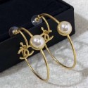 Chanel Pearl CC Hoop Earrings AB3189 2019 Collection CE01649