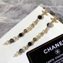 Chanel Pearl Long Earrings AB2438 Black/Silver/White 2019 Collection CE01878