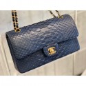 Chanel Python Classic Flap Medium Bag A1112 37 CE02362