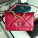 Chanel Quilted 19 Wallet on Chain WOC AP0957 Red 2019 Collection CE03239