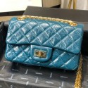 Chanel Quilted Aged Calfskin Small 2.55 Flap Bag A37586 Blue 01 2019 Collection CE03147