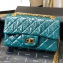 Chanel Quilted Aged Calfskin Small 2.55 Flap Bag A37586 Blue 02 2019 Collection CE03440