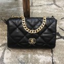 Chanel Quilted Goatskin 19 Maxi Flap Bag AS1162 Black 2019 Collection CE03255