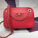 Chanel Quilted Lambskin Chain CC Camera Case AS0971 Red 2019 Collection CE02213