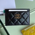 Chanel Quilted Lambskin Chain CC Card Holder AP0731 Black 2019 Collection CE03768