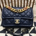 Chanel Quilted Lambskin Medium Flap Bag AS0937 Blue 2019 Collection CE01373