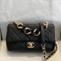 Chanel Quilted Lambskin Medium Flap Bag with Resin Chain AS1353 Black 2019 Collection CE03317