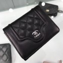 Chanel Quilted Lambskin Small Wallet Black 02 2019 Collection CE03816