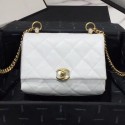 Chanel Quilted Leather Pearl Trim Small Flap Bag AS1170 White 2019 Collection CE02289