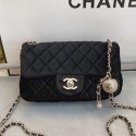 Chanel Quilted Velvet Flap Bag with Crystal Ball AS1787 Black 2020 Collection CE03970