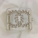 Chanel Resin Double Pearl CC Cuff Bracelet 2019 Collection CE02238