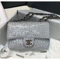 Chanel Sequins & Lambskin Flap Bag AS1448 White 2020 Collection CE01634