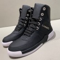 Chanel Silky Smooth Calfskin High-Top Sneakers G35079 Black 2019 Collection CE03933