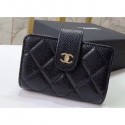 Chanel Small Card Holder 31522 Grained Calfskin Black CE01879