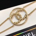 Chanel Square Crystal CC Round Bracelet Gold/Crystal White 2019 Collection CE04360
