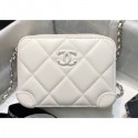 Chanel Square Leather Mini Box Bag Matte Hardware AP1132 White 2020 CE02408