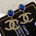 Chanel Stone CC Pendant Short Earrings Blue 2019 Collection CE02100