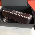 Chanel Striped Grained Calfskin CC Filigree Clutch With Chain Bag A84450 Black 2019 CE03682