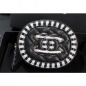 Chanel Striped Grained Calfskin CC Filigree Round Zipped Coin Purse A81458 Black 2019 CE03450