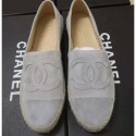 Chanel Suede CC Logo Espadrilles Gray CE02847