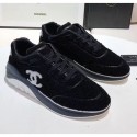 Chanel Terry-cloth & Goatskin Classic Sneaker Black 02 2020 Collection CE04014